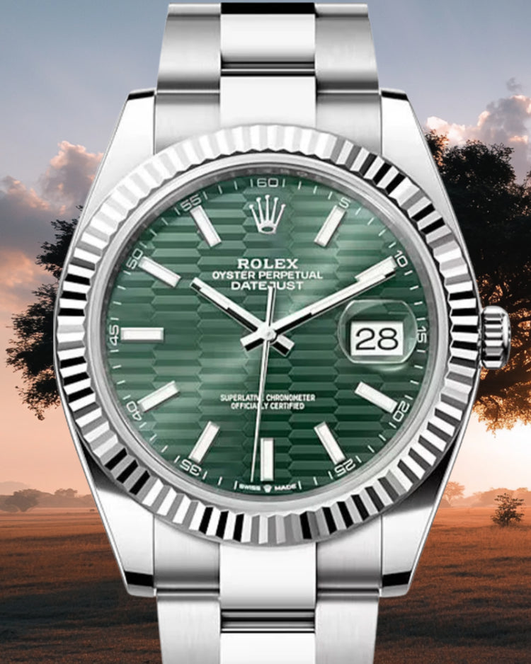 Rolex Datejust 41 – 126334 Green Fluted Motif Dial
