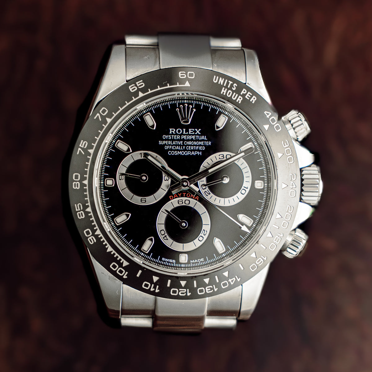 2022 Rolex Daytona Cosmograph 116500LN Black Dial Reverse Panda Stainless Steel Full Set