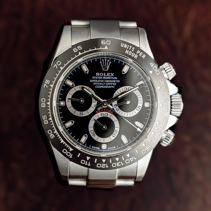 2022 Rolex Daytona Cosmograph 116500LN Black Dial Reverse Panda Stainless Steel Full Set