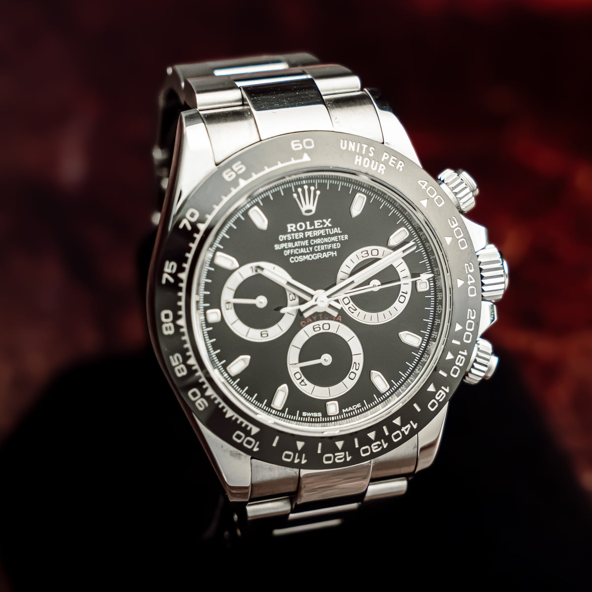 2022 Rolex Daytona Cosmograph 116500LN Black Dial Reverse Panda Stainless Steel Full Set