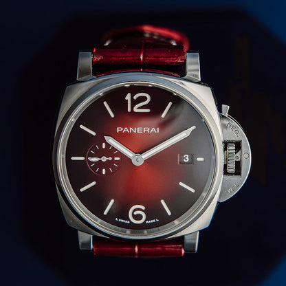 2024 Panerai Luminor Due PAM01424 Burgundy Dial 42mm Automatic Full Set