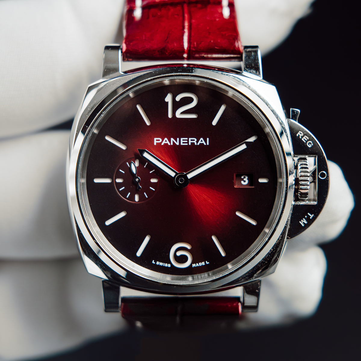 2024 Panerai Luminor Due PAM01424 Burgundy Dial 42mm Automatic Full Set