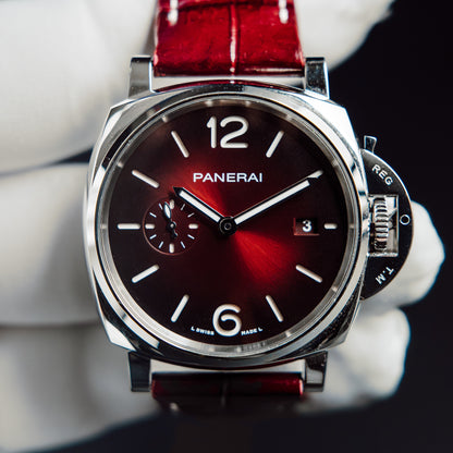 2024 Panerai Luminor Due PAM01424 Burgundy Dial 42mm Automatic Full Set