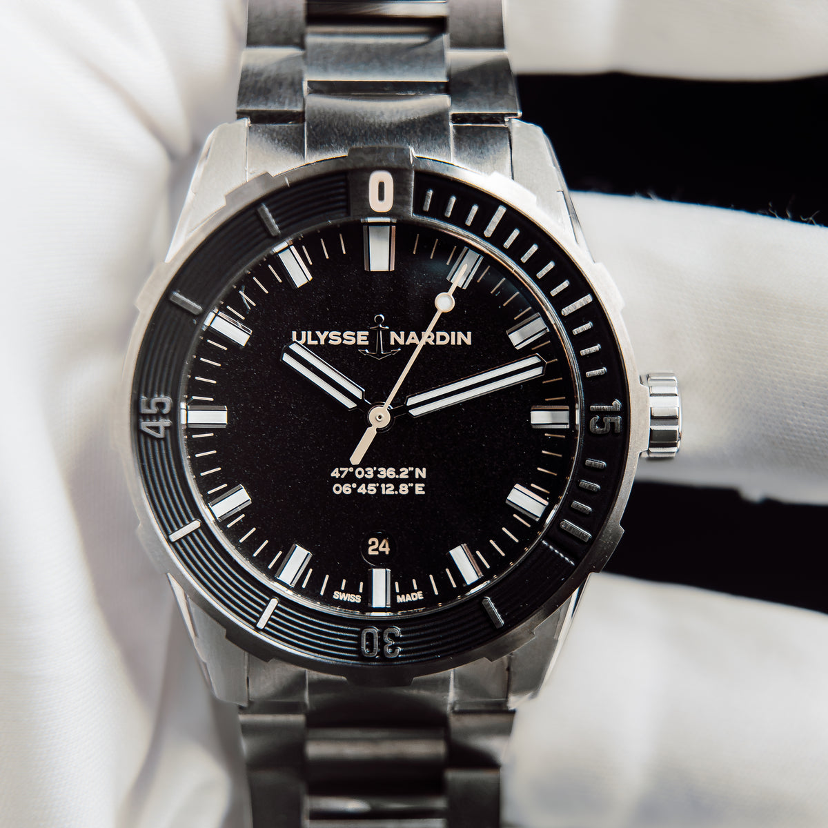 2026 Ulysse Nardin Diver Chronometer 42mm Black Dial Steel Bracelet Full Set Ref. 8163-175-7MIL/92