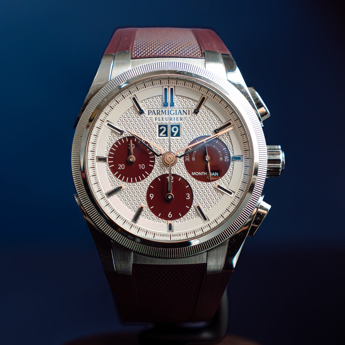 2023 Parmigiani Fleurier Tondagraph GT PFC906-1020002-400181 Burgundy Dial Full Set