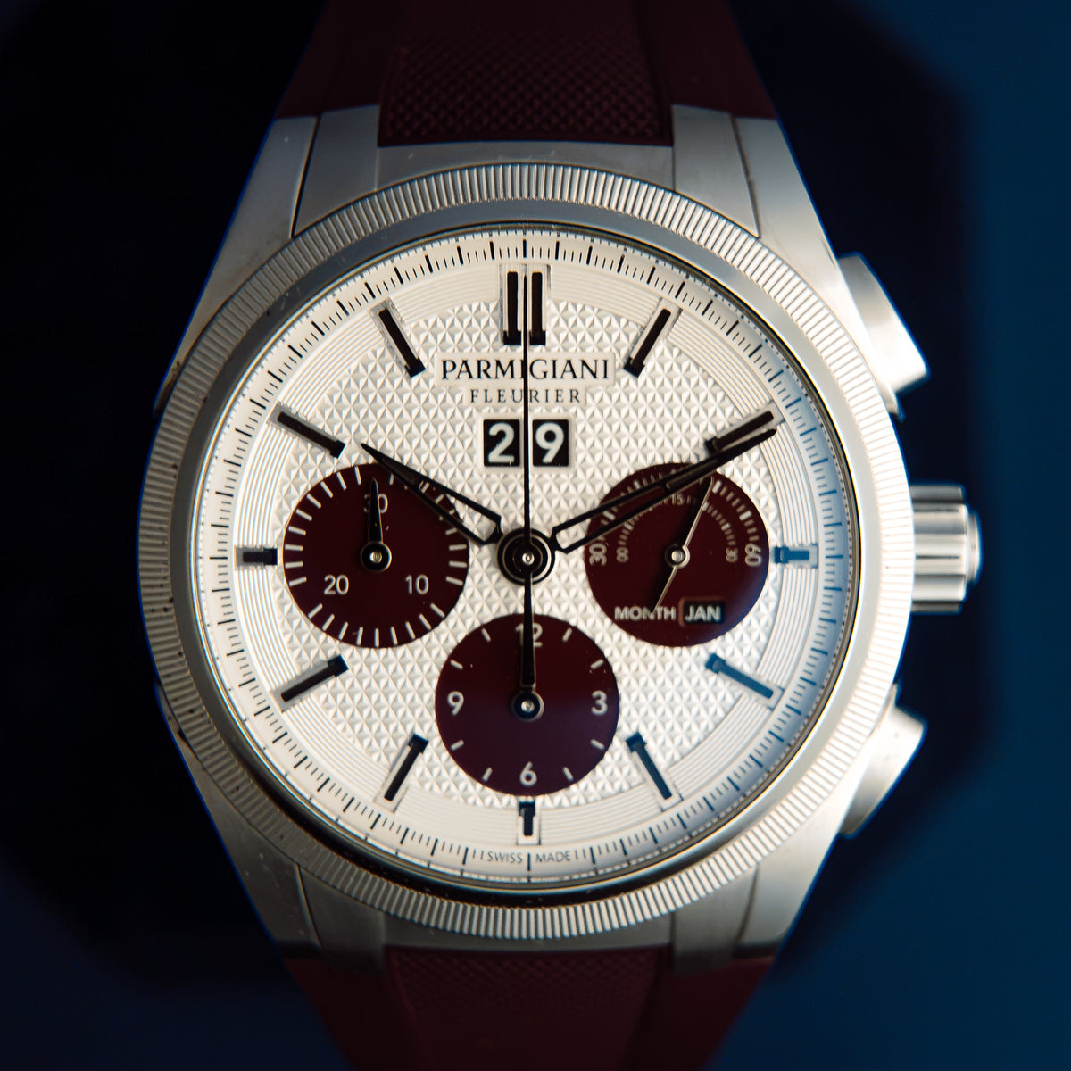 2023 Parmigiani Fleurier Tondagraph GT PFC906-1020002-400181 Burgundy Dial Full Set