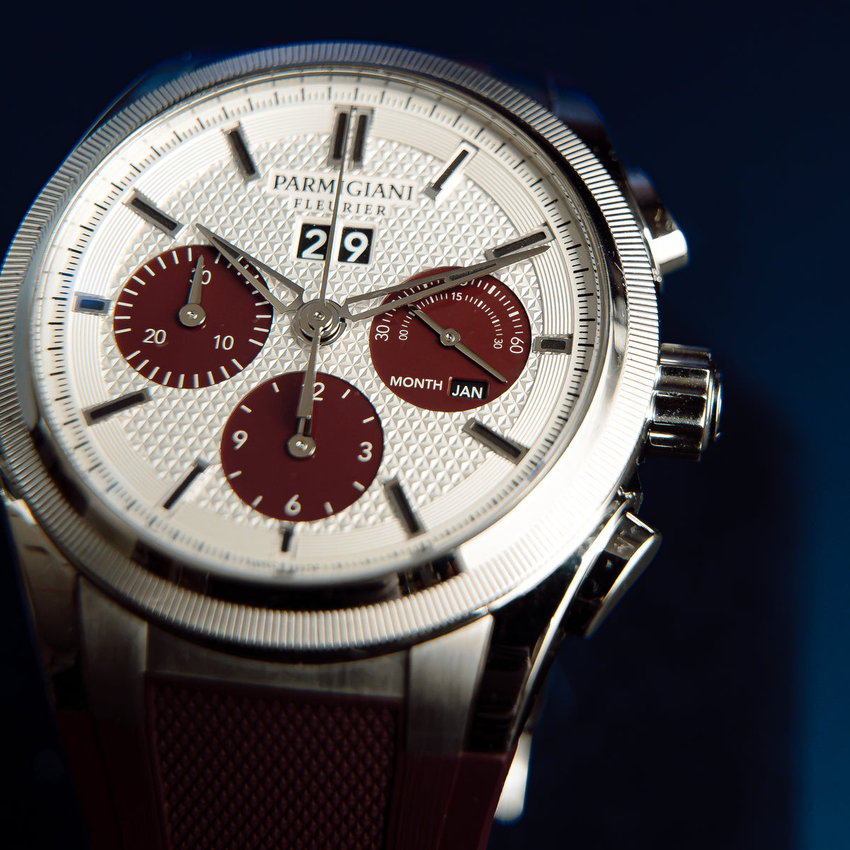 2023 Parmigiani Fleurier Tondagraph GT PFC906-1020002-400181 Burgundy Dial Full Set