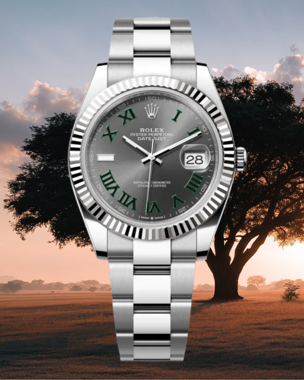 Rolex Steel and White Gold Rolesor Datejust 41 – 126334 Slate Green Roman Dial