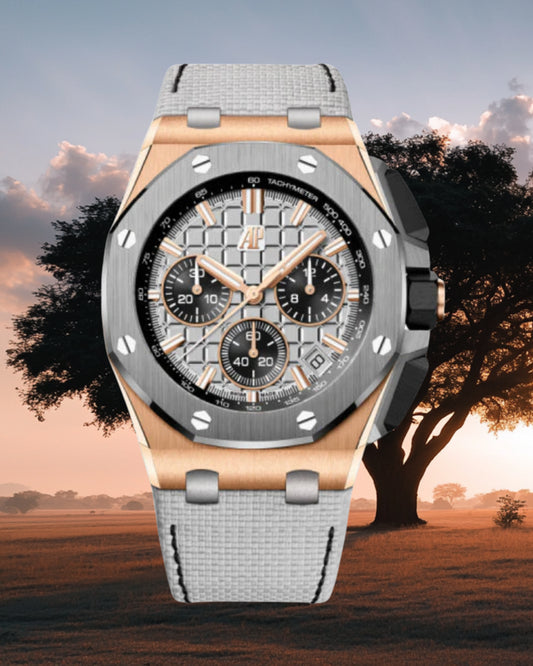 Audemars Piguet Royal Oak Offshore Chronograph 43mm – 26420OI.OO.A015VE.01 (Rose Gold / Titanium Bezel / Grey Dial)