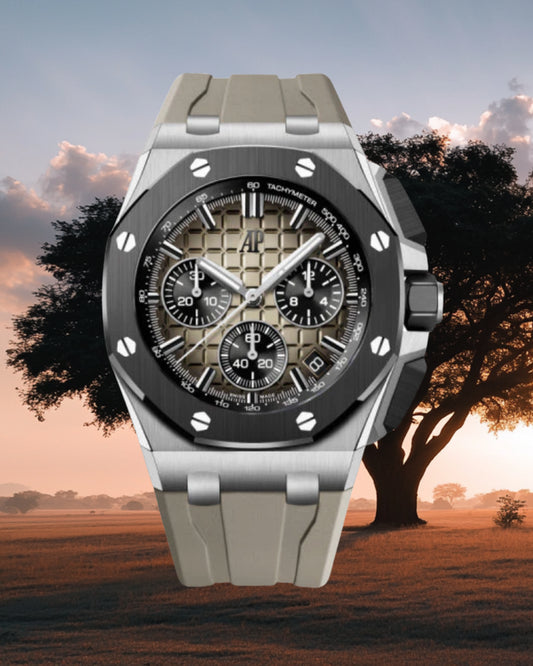 Audemars Piguet Royal Oak Offshore Chronograph 43mm – 26420SO.OO.A600CA.01 (Stainless Steel / Ceramic Bezel / Taupe Brown Dial)