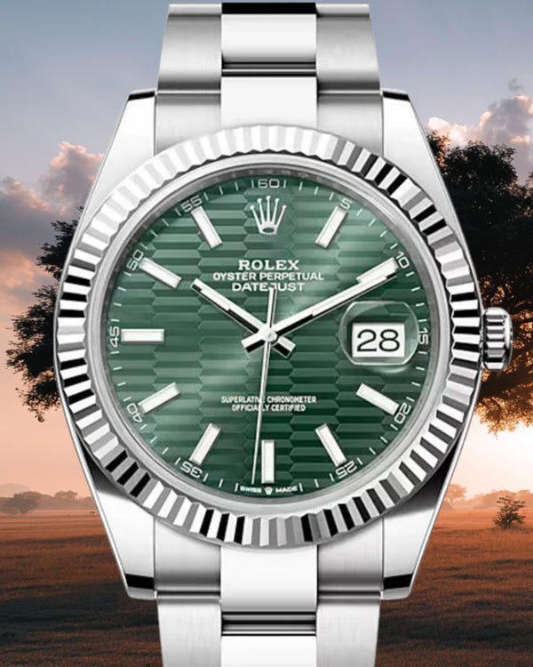 Rolex Datejust 41 – 126334 Green Fluted Motif Dial