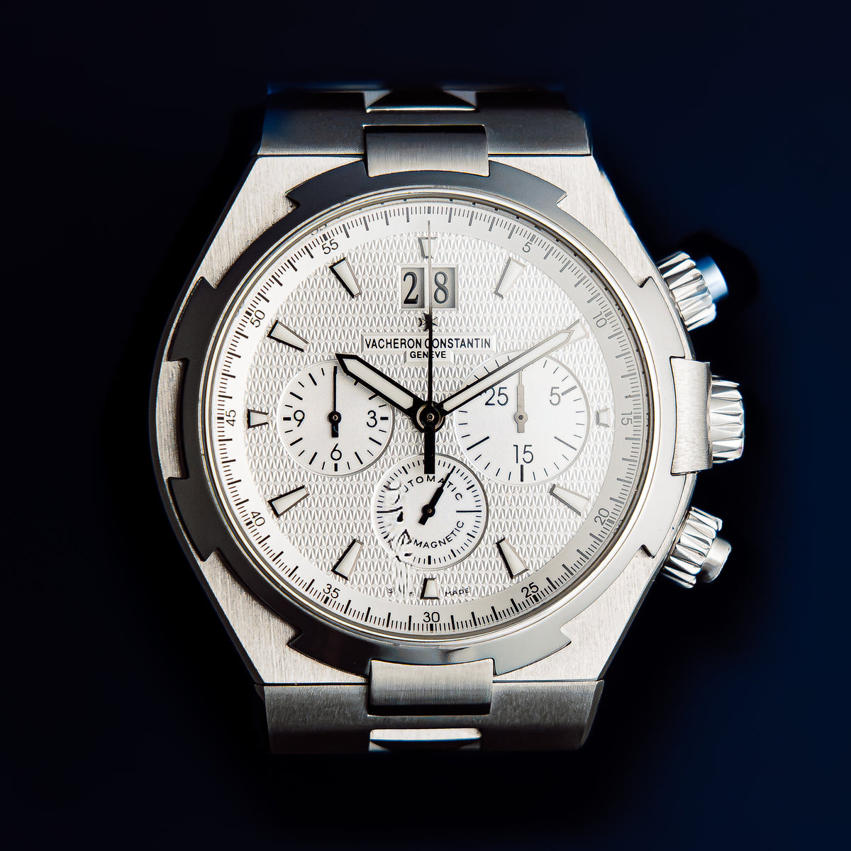 Vacheron Constantin Overseas Chronograph 49150/B01A-9095 Silver Dial Full Set